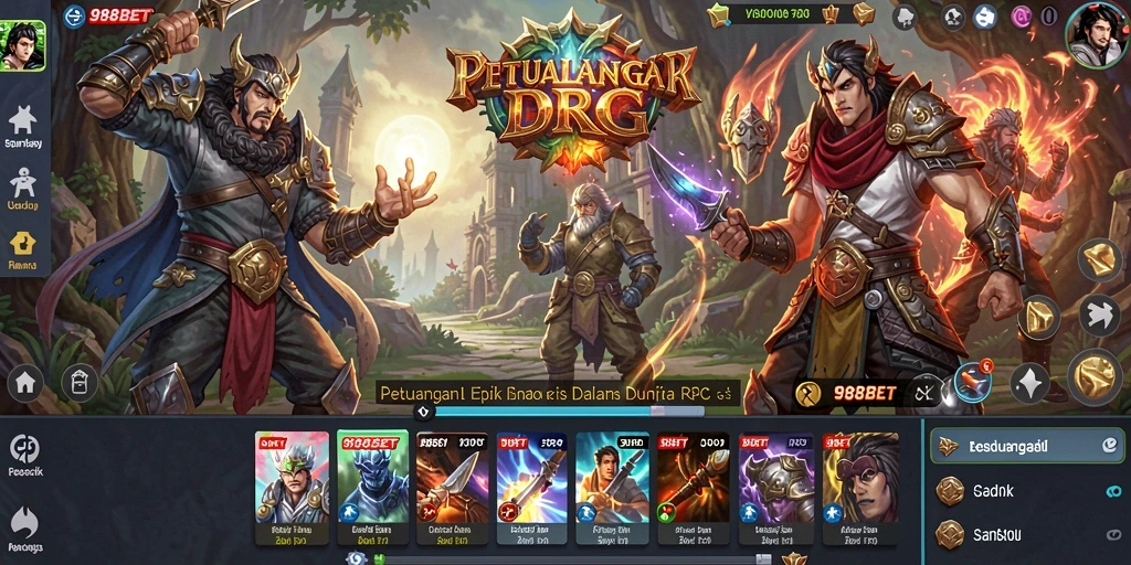 Tangkapan layar menunjukkan aksi seru dalam 988BET RPG.