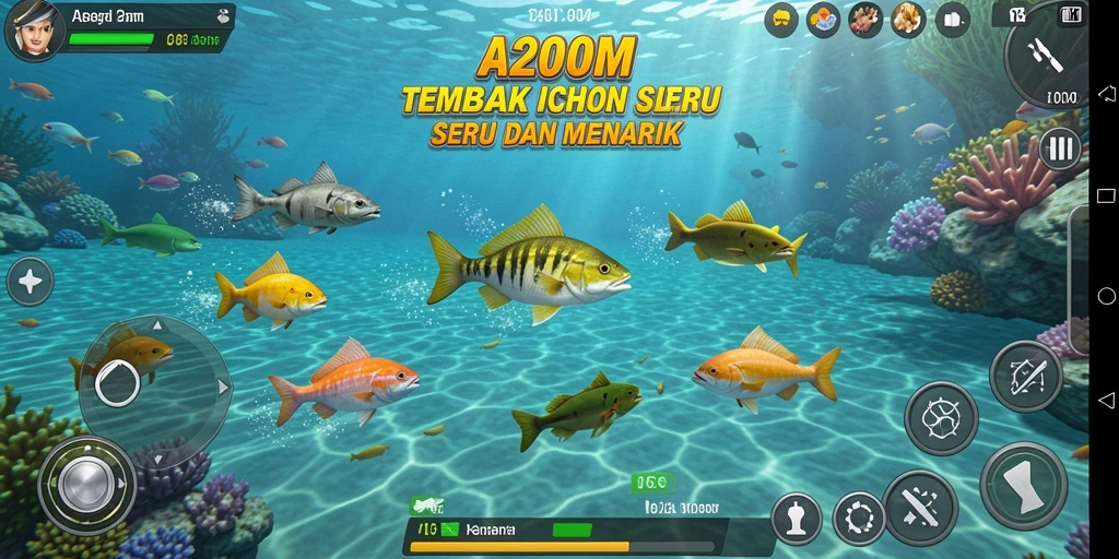 Tampilan gameplay A200M yang menarik dan penuh aksi Tembak Ikan.