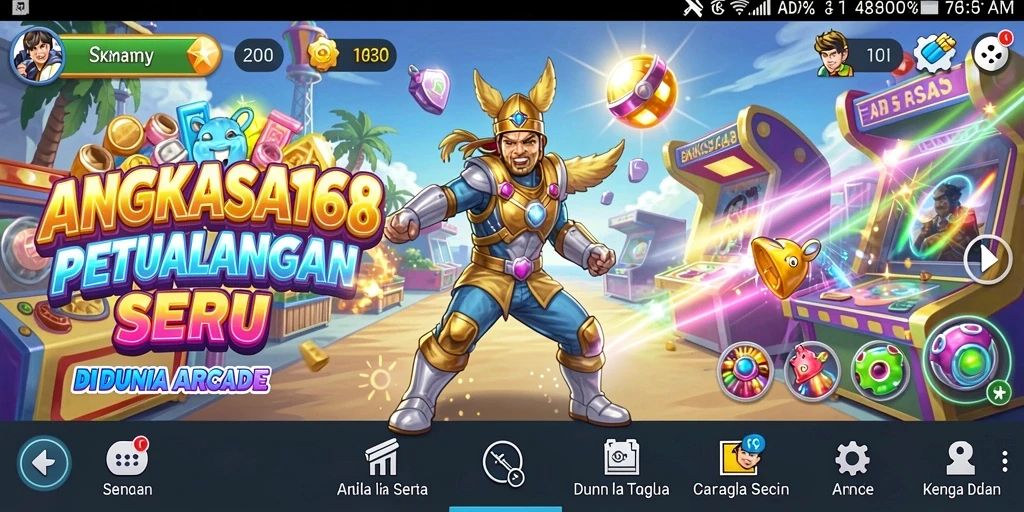 Tampilan menarik gameplay ANGKASA168 dalam dunia arcade yang penuh tantangan.