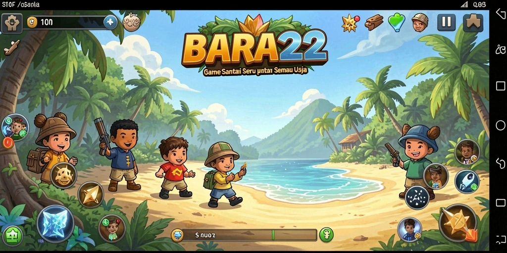 Tampilan gameplay BARA22 yang mengasyikkan dan penuh warna.