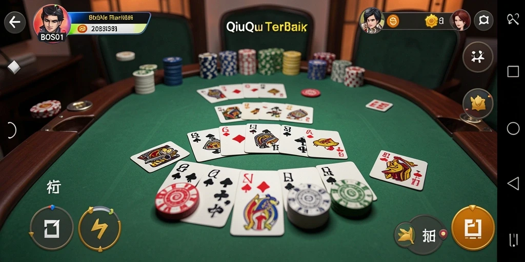 Tampilan gameplay seru QiuQiu di BOS01.