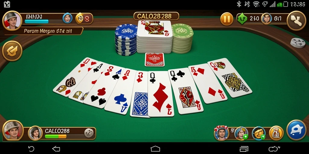 Tampilan menarik dari gameplay Gaple di CALO288.