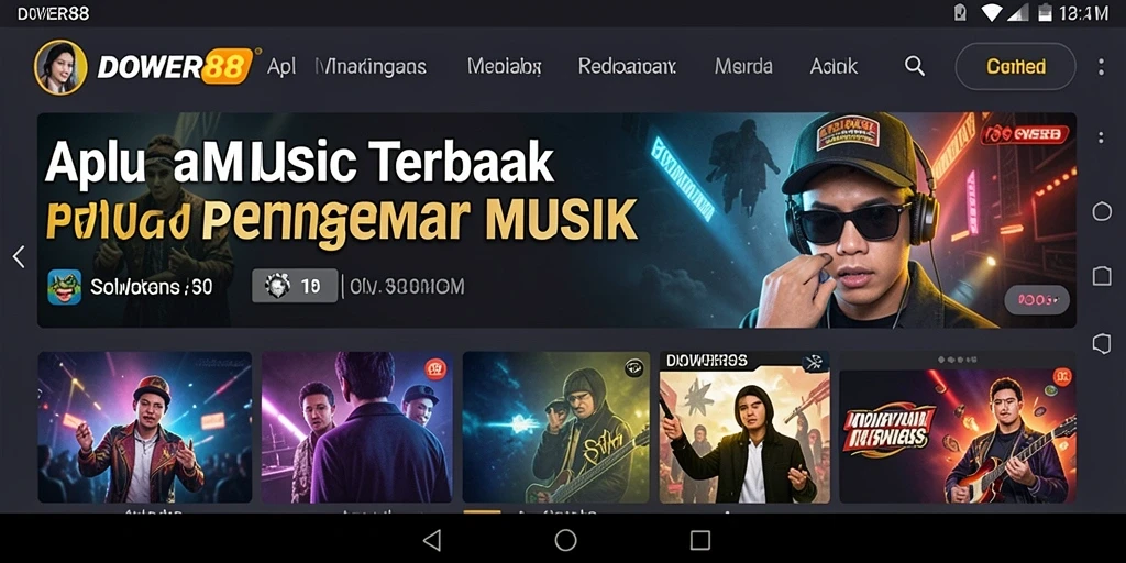 Screenshot utama DOWER88 yang menunjukkan tampilan gameplay musik yang menarik.