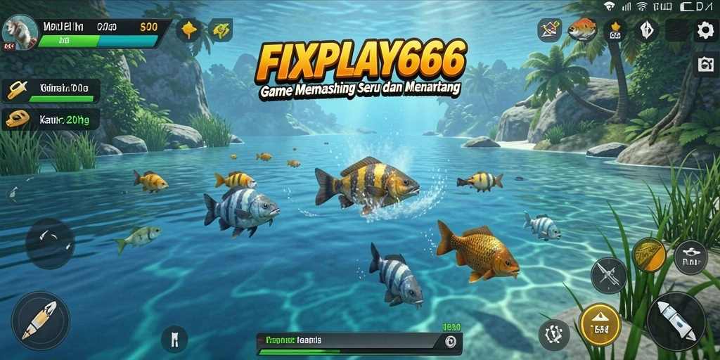 Tampilan aksi memancing yang seru di FIXPLAY666.