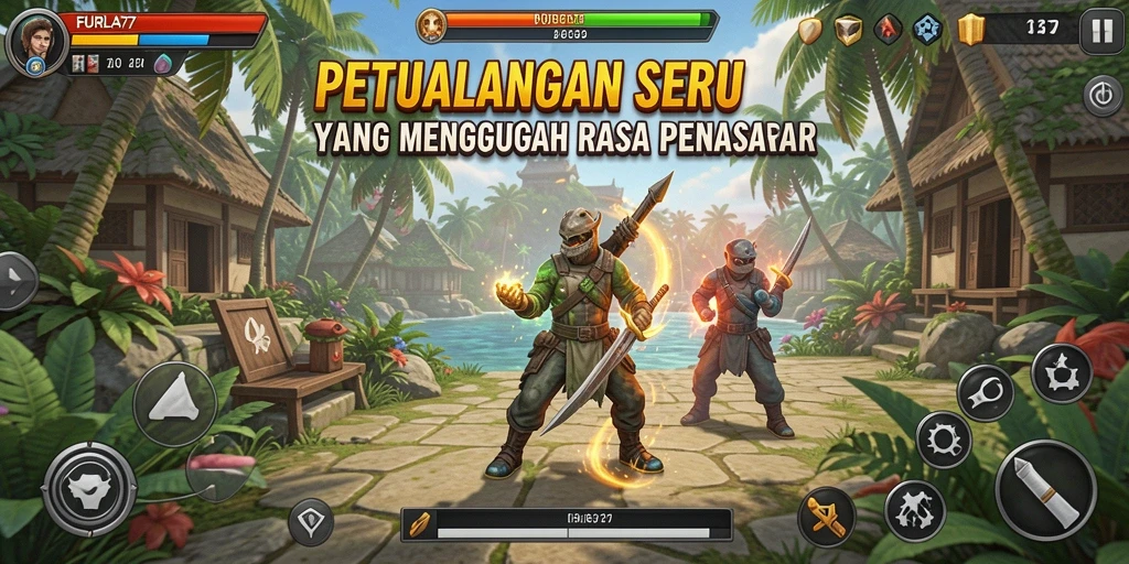 Tampilan gameplay FURLA77 yang mendebarkan dan penuh aksi.