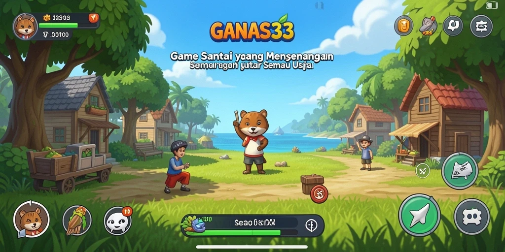 Tampilan gameplay GANAS33 yang penuh warna dan menarik.