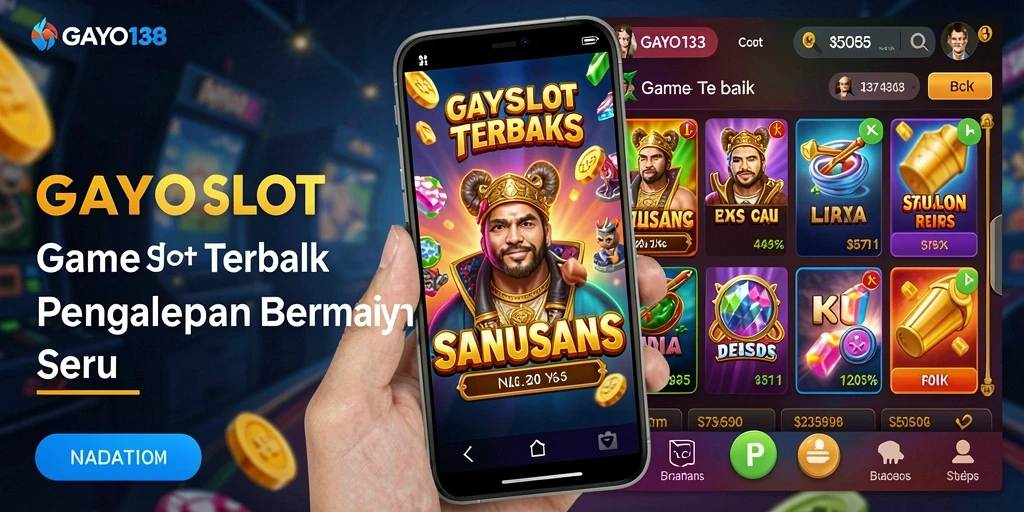 Tampilan menarik GAYO138 yang menggambarkan keseruan permainan Slot.