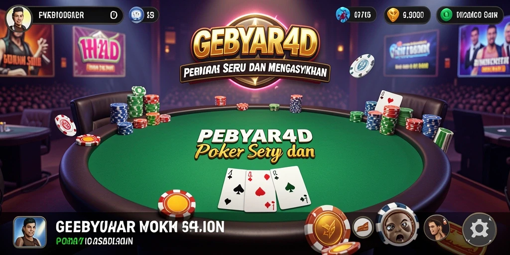 Tampilan screenshot GEBYAR4D saat bermain poker online.