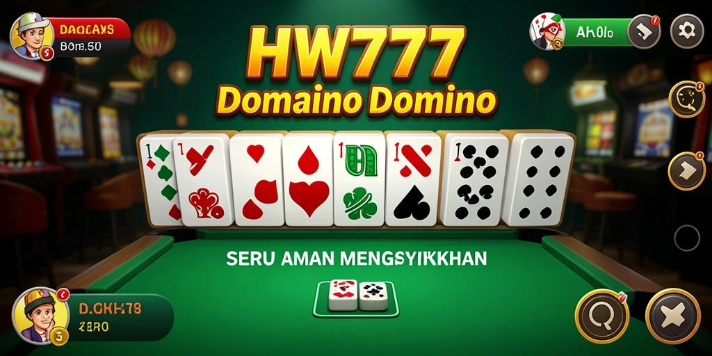 Tampilan menarik gameplay Domino di HW777.