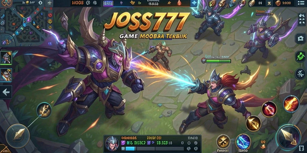 Tampilan gameplay epik dari JOSS777 dengan pertarungan seru.