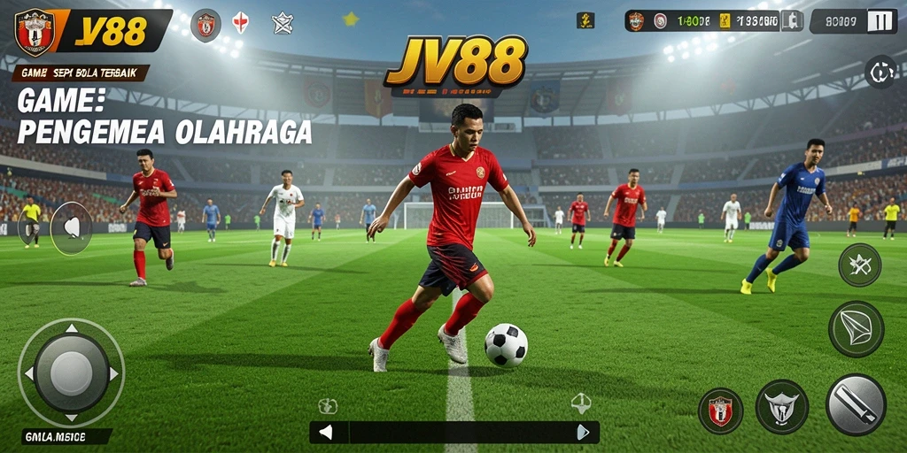 Screenshot gameplay JV88 yang menampilkan aksi seru di lapangan.