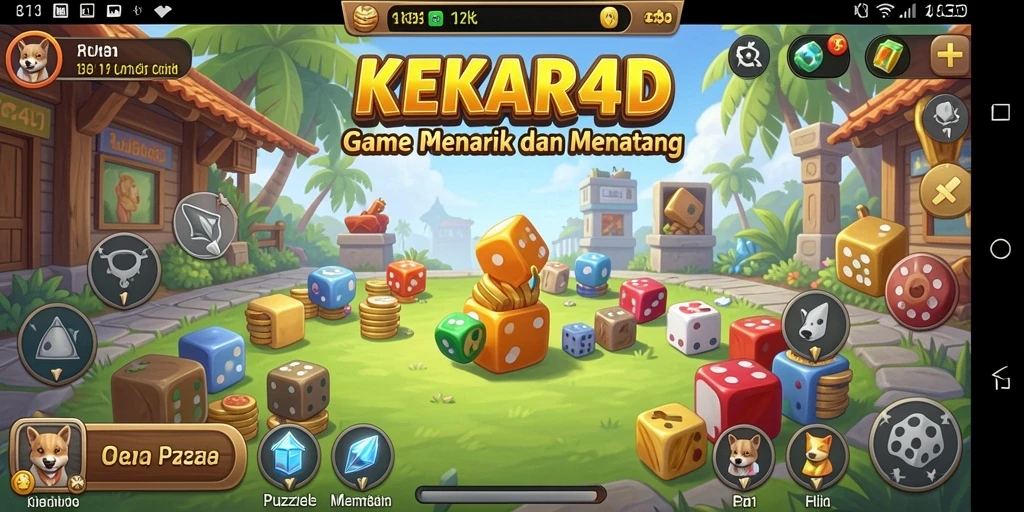 Screenshot tampilan gameplay KEKAR4D menampilkan teka-teki yang menantang.