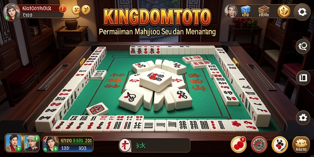 Tangkapan layar KINGDOMTOTO menampilkan gameplay Mahjong yang mendebarkan.