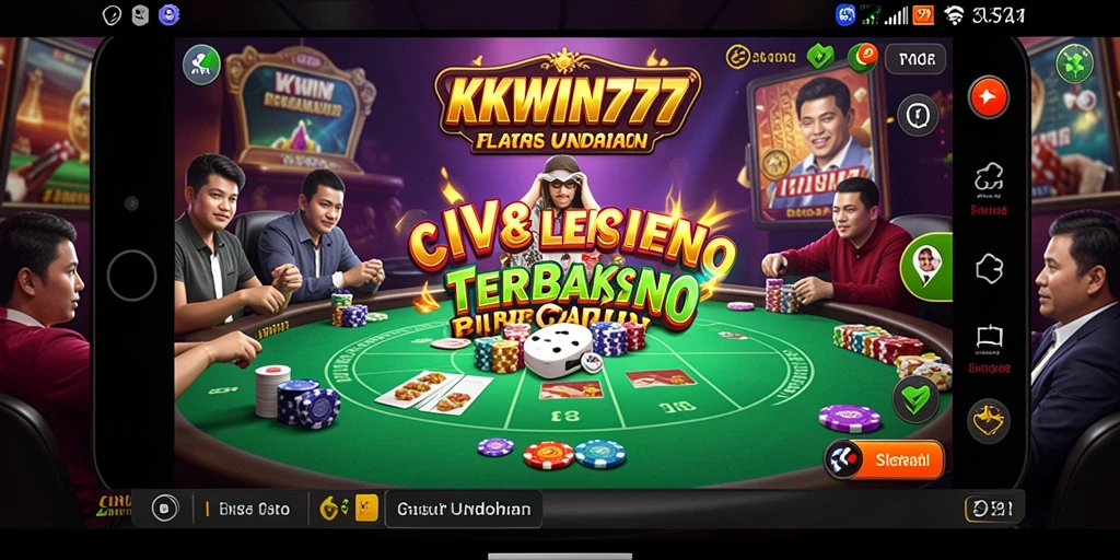 Tampilan gameplay seru di aplikasi Live Casino KKWIN777.