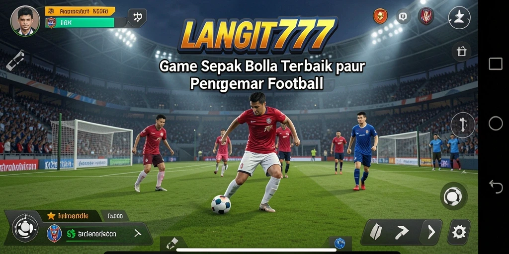 Tampilan gameplay seru LANGIT777 menghadirkan aksi sepak bola yang mendebarkan.