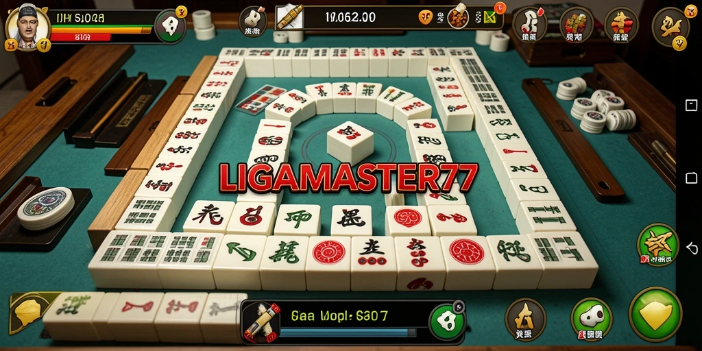 Screenshot LIGAMASTER77 menampilkan peserta permainan Mahjong yang seru.