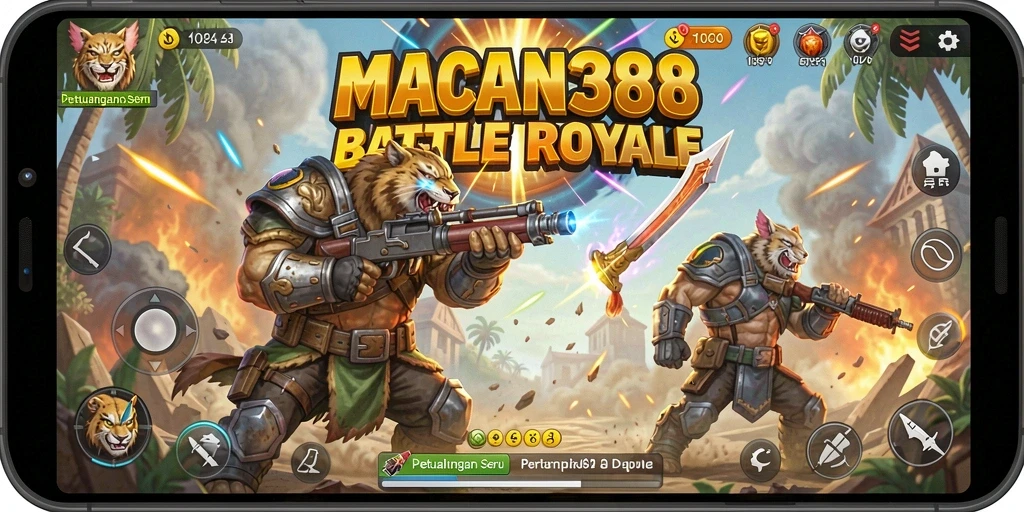 Gameplay seru di <strong>MACAN388</strong> dengan aksi Battle Royale yang mendebarkan.