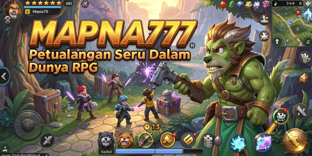 Screenshot menunjukkan aksi seru gameplay RPG MAPNA777.