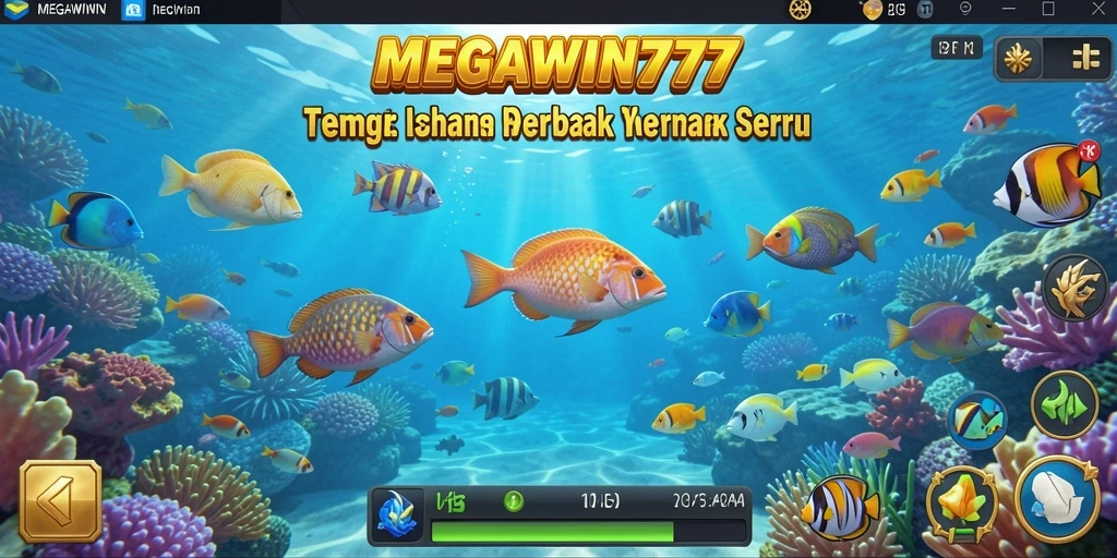 Screenshot MEGAWIN777 menampilkan aksi menembak ikan yang seru dan grafis menawan.