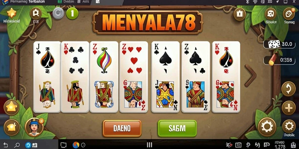 Screenshot MENYALA78 menampilkan gameplay Domino yang seru dan interaktif.