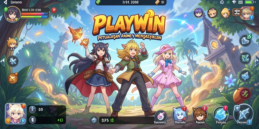 Screenshot menunjukkan karakter menarik dalam pertarungan anime yang seru.
