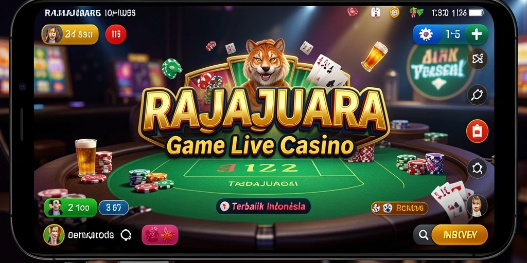 Tampilan gameplay seru RAJAJUARA dengan dealer langsung yang profesional.
