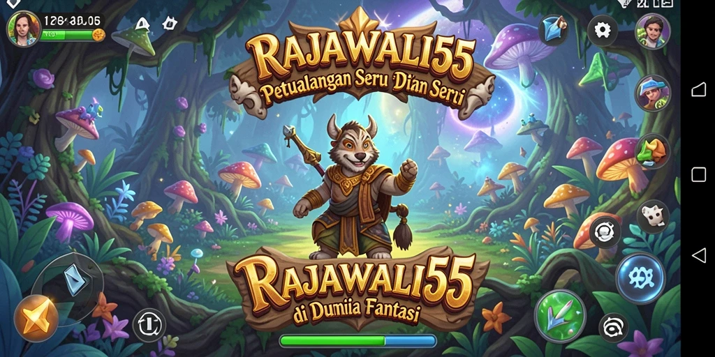Tangkapan layar RAJAWALI55 menampilkan petualangan seru di dunia fantastis.