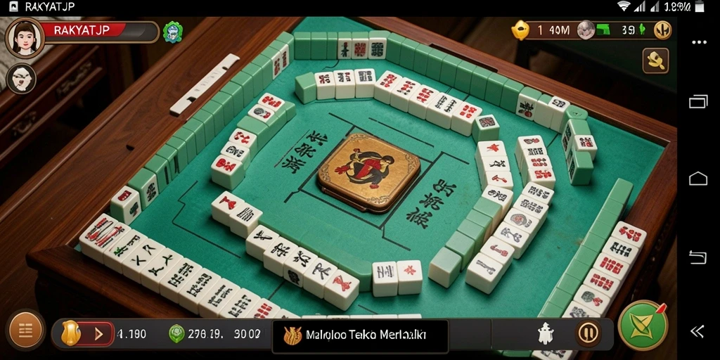 Tampilan gameplay RAKYATJP yang menarik dan menantang di Mahjong.