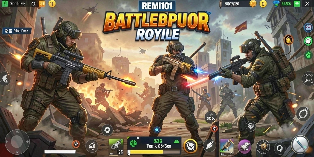 Screenshot gameplay <strong>REMI101</strong> menampilkan aksi pertempuran yang mendebarkan.