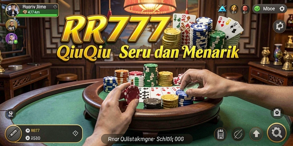 Tampilan gameplay seru dalam aplikasi QiuQiu RR777.