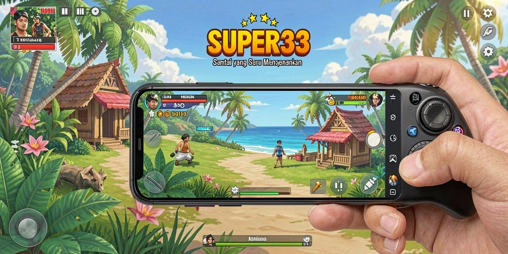 Screenshot gameplay SUPER33 dengan tampilan penuh warna dan seru.
