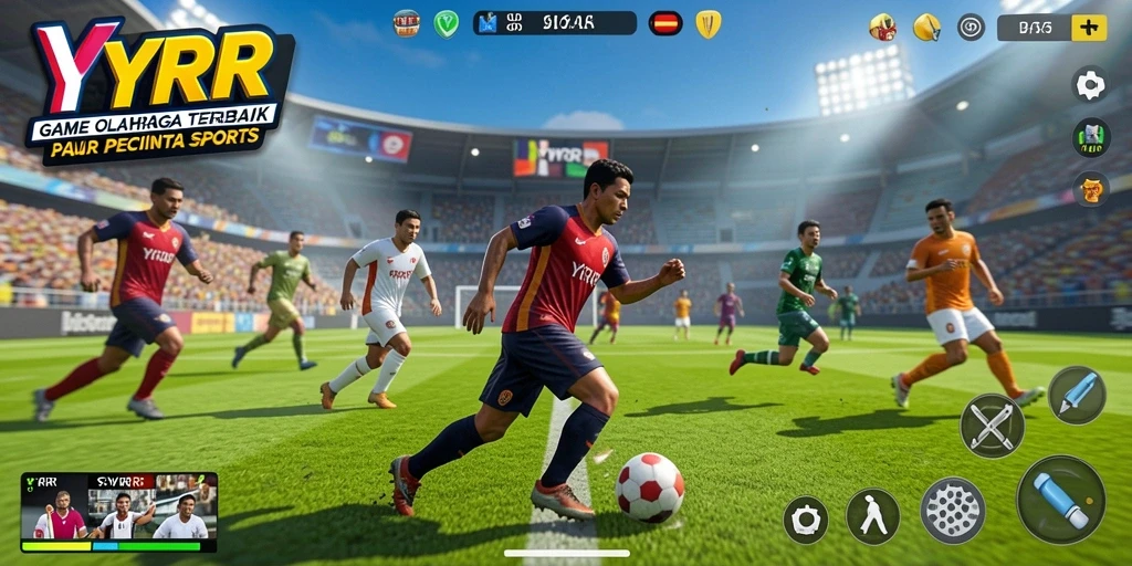 Tampilan gameplay <strong>YYRR</strong> yang menampilkan aksi olahraga seru dan mendebarkan.